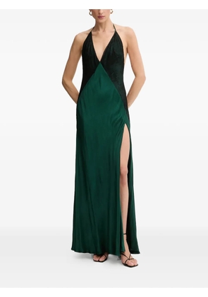 Bardot Estrella lace-detail side-slit maxi dress - Green
