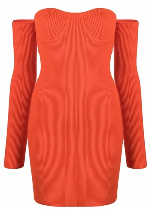 Helmut Lang Contour sweetheart-neck mini dress - Red