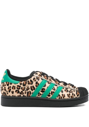 adidas Superstar leopard-print sneakers - Black
