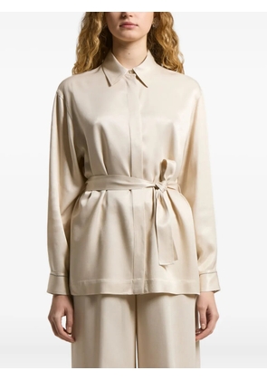 Peserico belted shirt - Neutrals