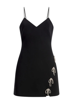 Cinq A Sept Corded rhinestone bow rella dress - Black