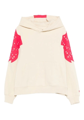 Kiko Kostadinov x Fox Lab perforated fox fleece hoodie - Neutrals
