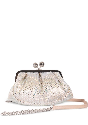 Weekend Max Mara Small Pasticcino embellished kisslock clutch bag - White