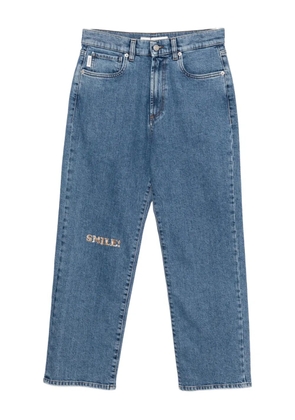 Joshua Sanders slogan-embroidered jeans - Blue