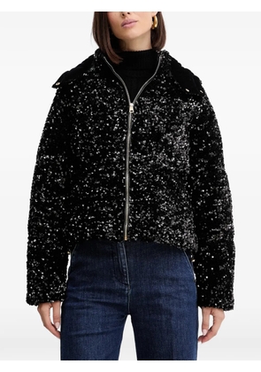 FRACOMINA sequin-embellished zip-fastening jacket - Black