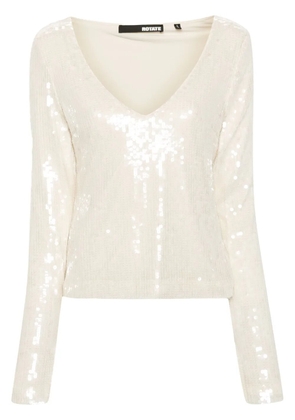 ROTATE BIRGER CHRISTENSEN V-neck top - Neutrals