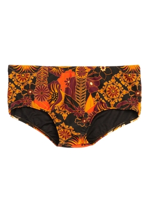 Osklen floral-print swimming trunks - Black