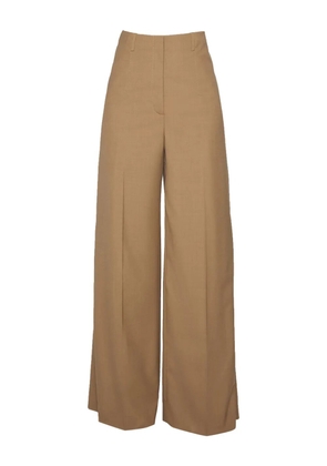 Mugler pleated wrap trousers - Brown