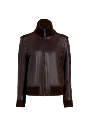 Proenza Schouler White Label Elenora panelled leather jacket - Brown
