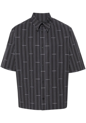 Givenchy logo-jacquard striped shirt - Black