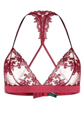 Fleur Of England Gisele Boudoir floral-lace bra - Red