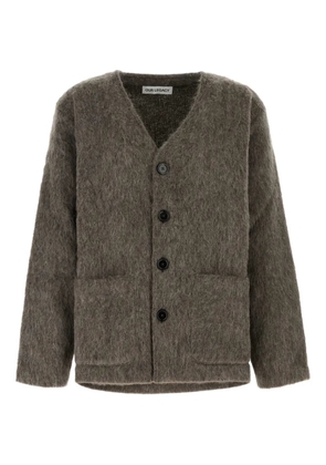 OUR LEGACY mud hairy texture cardigan - Grey