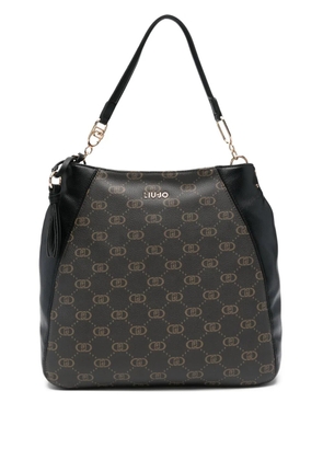 LIU JO logo-plaque tote bag - Black