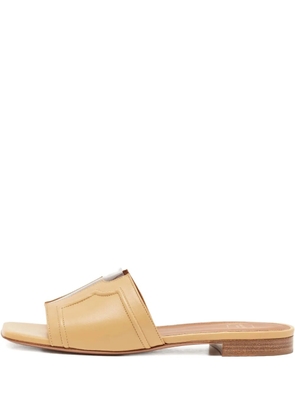 Malone Souliers pre-owned leather flat sandals - Neutrals