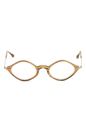 Matsuda geometric-frame glasses - Neutrals