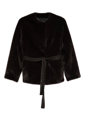 Vanessa Bruno belted faux-fur jacket - Brown