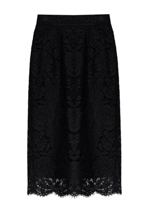 Dolce & Gabbana DNA lace scalloped-hem midi skirt - Black