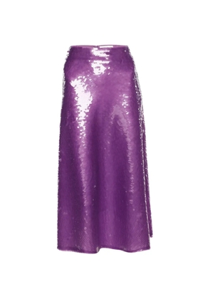Victoria Beckham sequined midi skirt - Purple