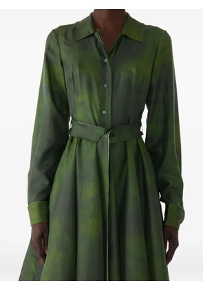 Jason Wu Collection Smudged Canvas belted twill dress - Green