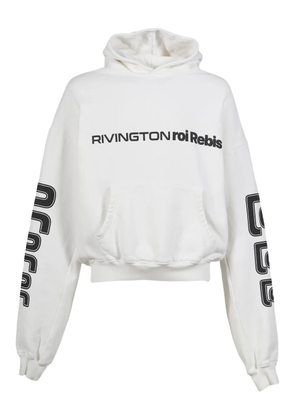 RRR123 logo-print hoodie - White