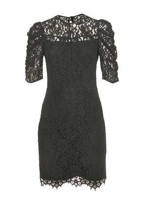SANDRO floral-lace mini dress - Black