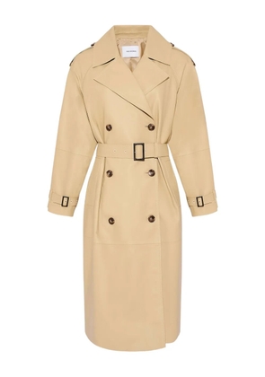 Yves Salomon belted leather trench coat - Neutrals
