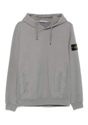 Stone Island welt-pocket cotton hoodie - Grey