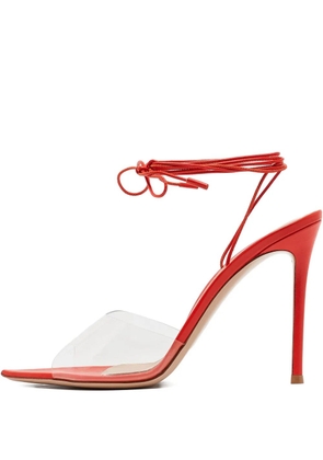 Gianvito Rossi 115mm leather lace-up sandals - Red