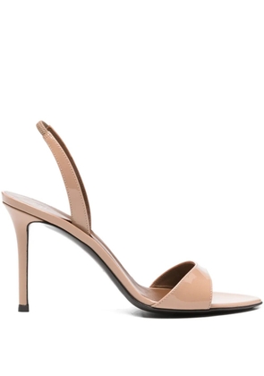 Giuseppe Zanotti 90mm Lilibeth slingback patent-leather sandals - Brown