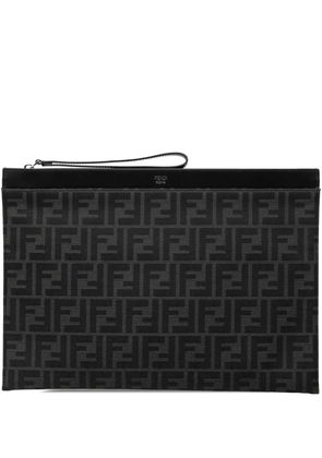 Fendi Pre-Owned 2010-2025 Large Zucca Canvas Flat Pouch clutch bag - Black