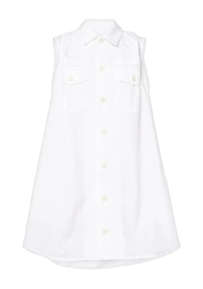 sacai sleeveless pocket mini dress - White