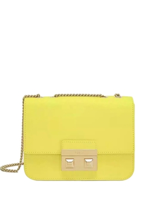 Furla mini Bella leather chain crossbody bag - Green