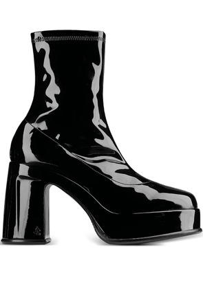 Jimmy Choo 100mm Hadi platform block-heel ankle boots - Black