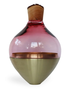 Utopia & Utility Rose India 2 geometric-body vase (38cm) - Pink