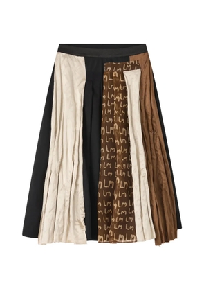 Lee Mathews Zahra printed midi skirt - Black