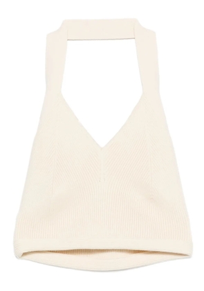 WARDROBE.NYC cotton halterneck top - Neutrals