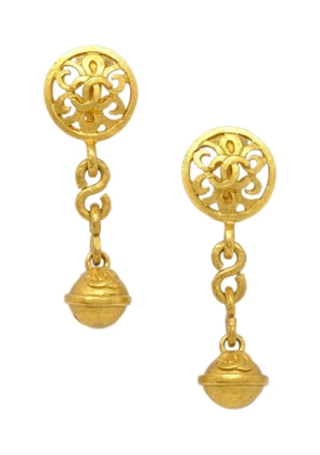 CHANEL Pre-Owned 1995 Bell drop earrings - Gold