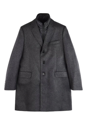 Fay button zip wool coat - Grey