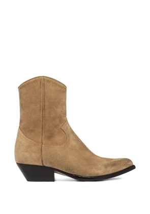 Buttero Flee pointed-toe zip boots - Neutrals
