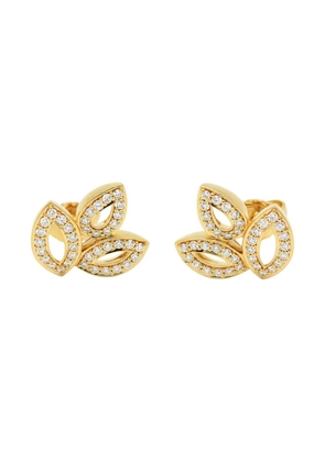 Harry Winston 2010s 18K yellow gold diamond lily cluster mini earrings