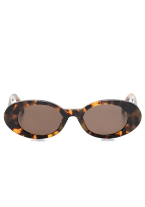Palm Angels Eyewear Gilroy oval-frame sunglasses - Brown