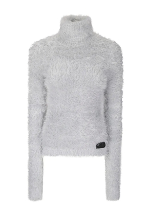 MM6 Maison Margiela high-neck fluffy sweater - Grey