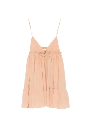 Chloé ruffled tiered dress - Neutrals