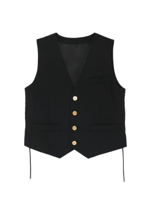 sacai button waistcoat - Black