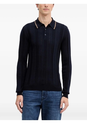 Trussardi striped knitted polo shirt - Blue