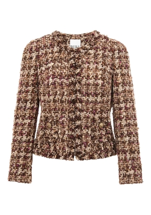 WEILL PARIS checked tweed jacket - Brown