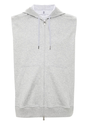 Brunello Cucinelli sleeveless hoodie - Grey