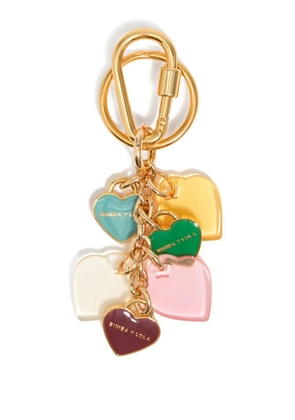 Bimba y Lola hearts-pendant keyring - Yellow