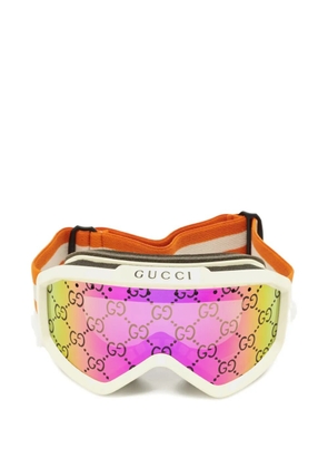 Gucci Pre-Owned GG striped ski goggles - Orange