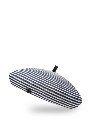 Maison Michel Marsha striped beret hat - Blue